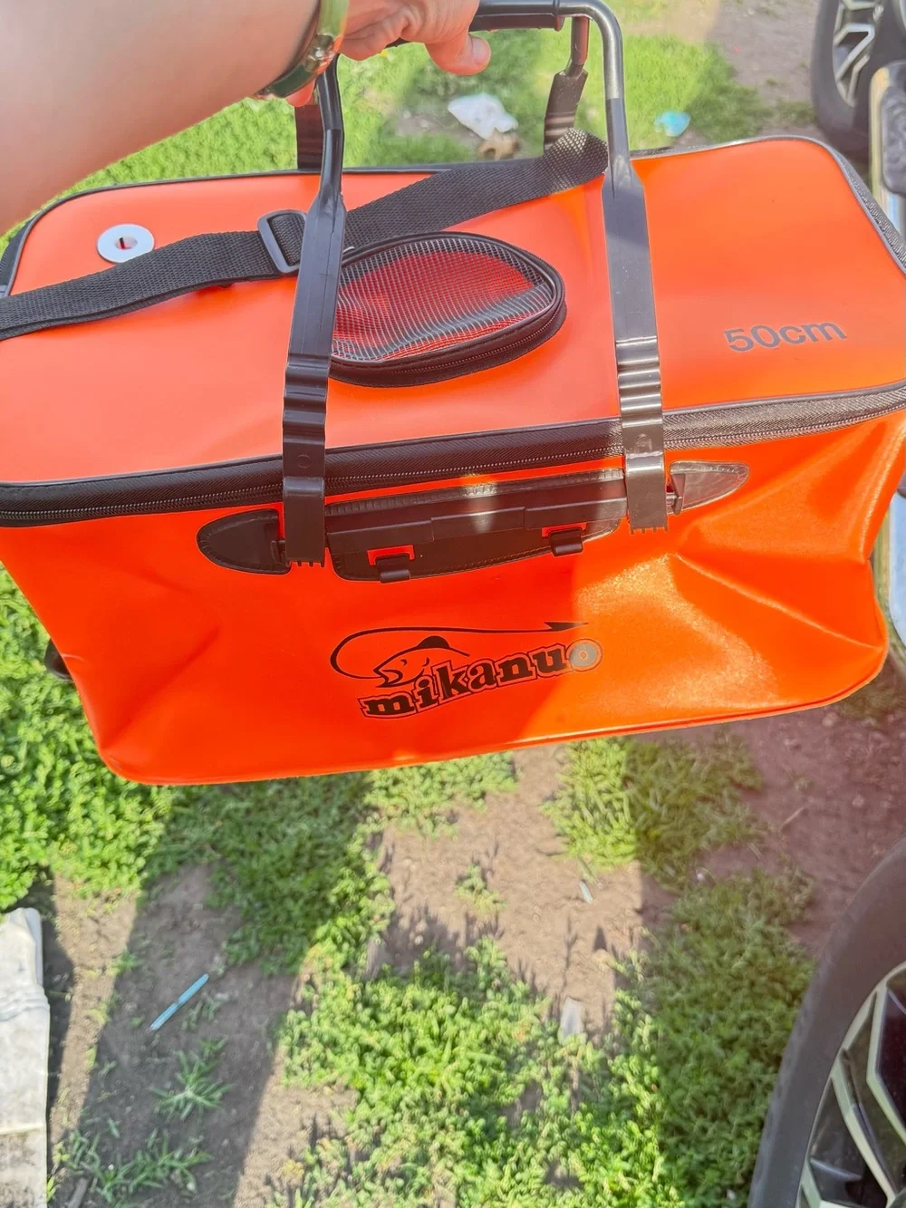 Orange Fish Carry Bag with Top Access